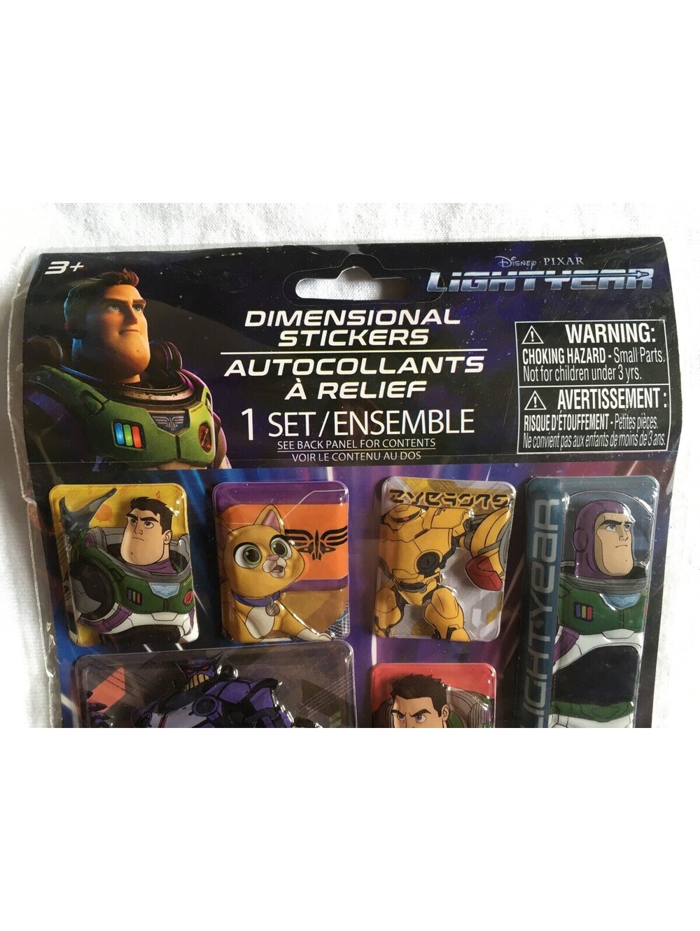 Disney's BUZZ LIGHTYEAR  Puffy 3D Stickers - 1 Set - NEW & UNSEALED